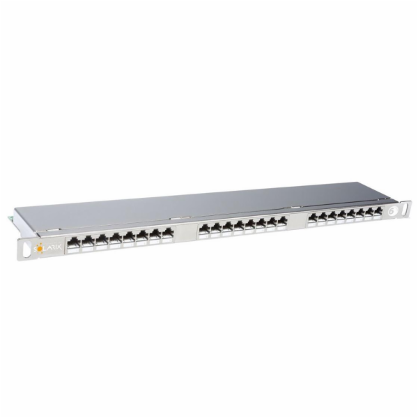 19" patch panel Solarix 24xRJ45 CAT6 STP s vyvazovací liš...