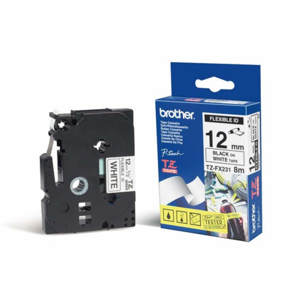 BROTHER TZEFX231 - kazeta TZ šířky 12mm, flexibilní pásko...