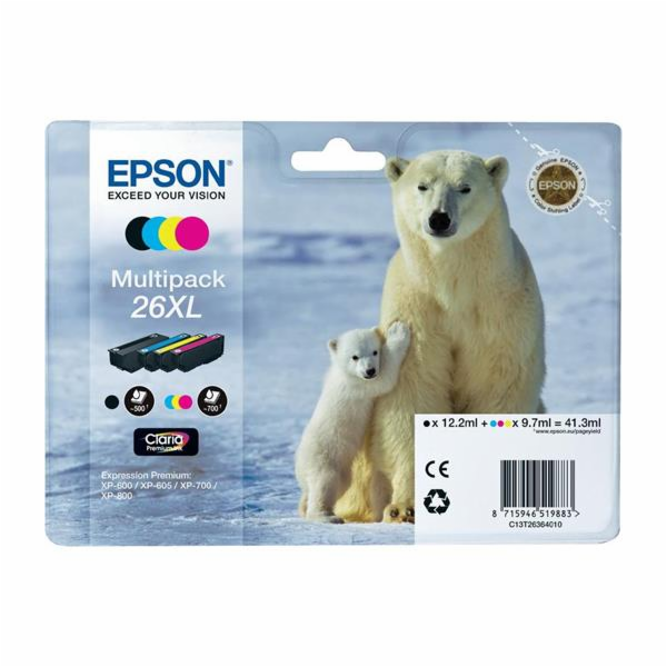 Epson T2636 - originální Multip. 4-colours 26XL Claria Pr...