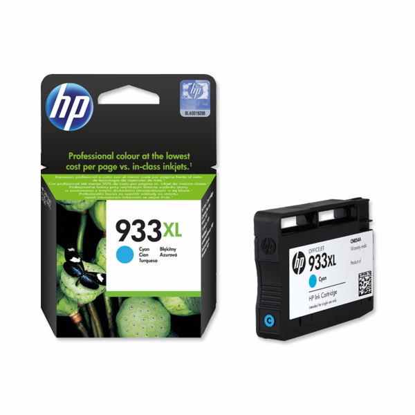 HP 933XL Cyan Ink Cart, 8,5 ml, CN054AE (825 pages)