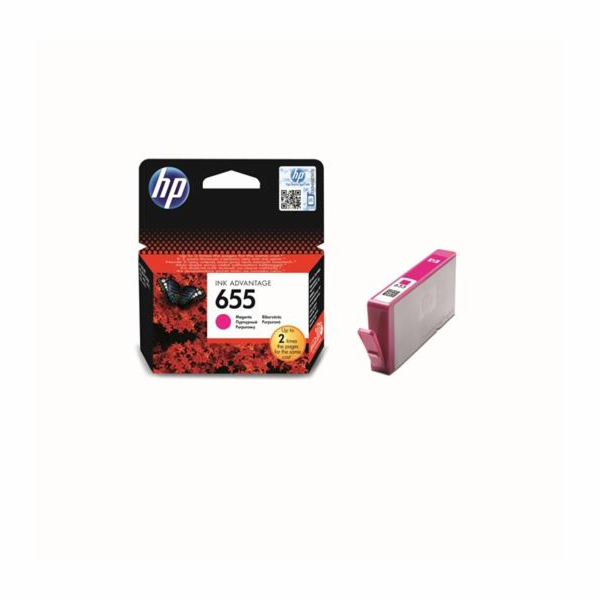 HP 655 Magenta Ink Cart, CZ111AE (600 pages)
