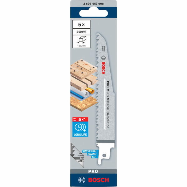 Přímočarý pilový kotouč Bosch S 610 VF Heavy na dřevo a k...