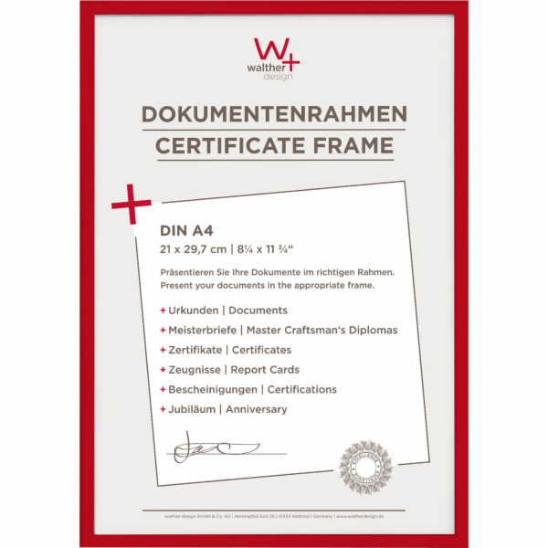 Rámeček Walther New Lifestyle 21x30 plast červený