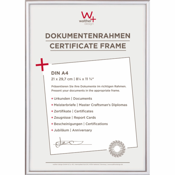 Rámeček Walther New Lifestyle 21x30 plast stříbrný