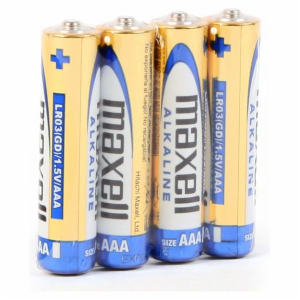 Baterie AAA (R03) alkalická MAXELL 4ks / shrink