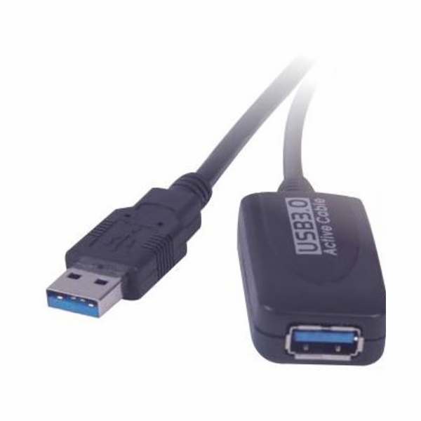 PremiumCord USB 3.0 repeater a prodlužovací kabel A/M-A/F...