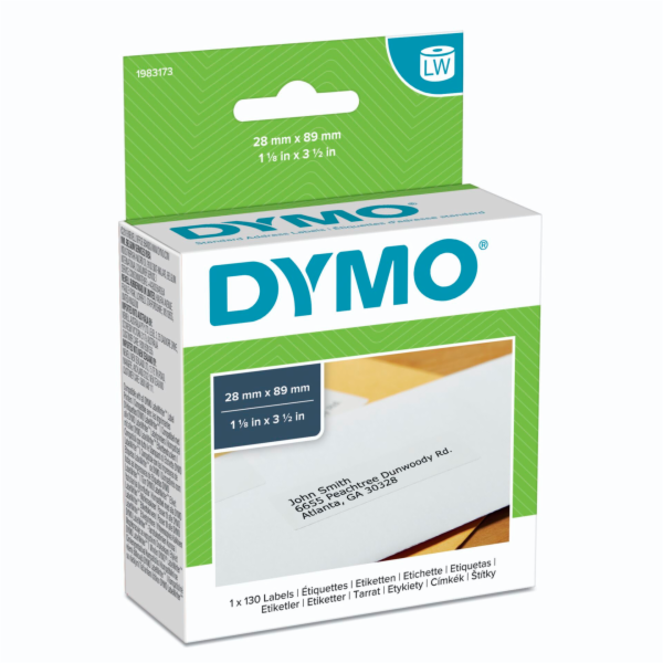 Dymo 1983173  papírové štítky bílé  89mm