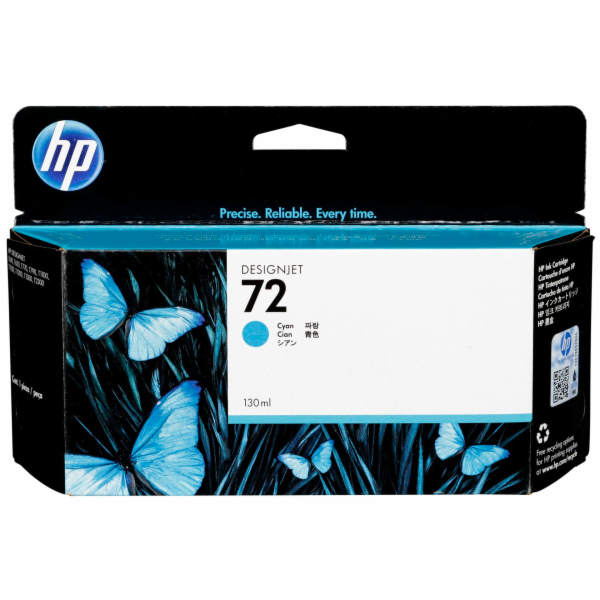 Inkoust HP č. 72 Azurová 130ml (C9371A)