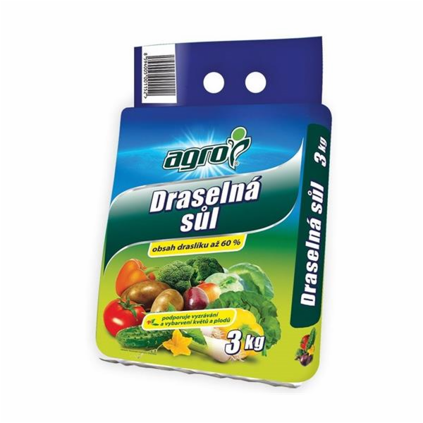 Hnojivo Agro  Draselná sůl 3 kg