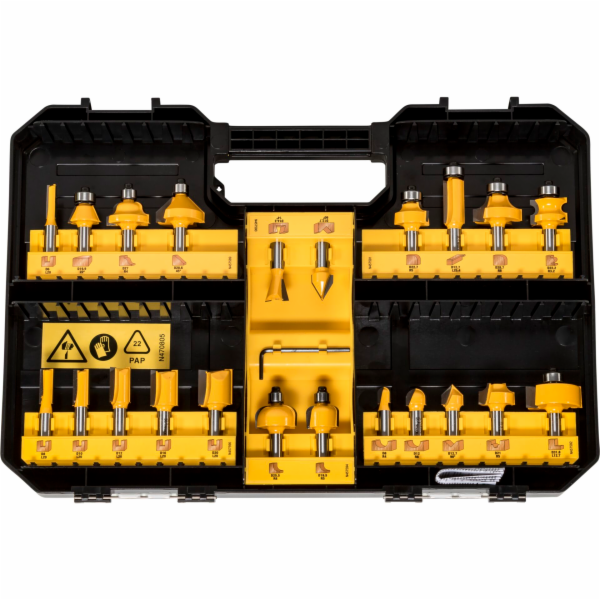 Sada fréz DEWALT DT90017, 22 kusů