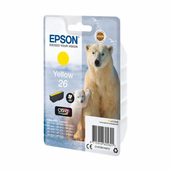 Epson 26 - 4.5 ml - žlutá - originální - blistr - inkoust...