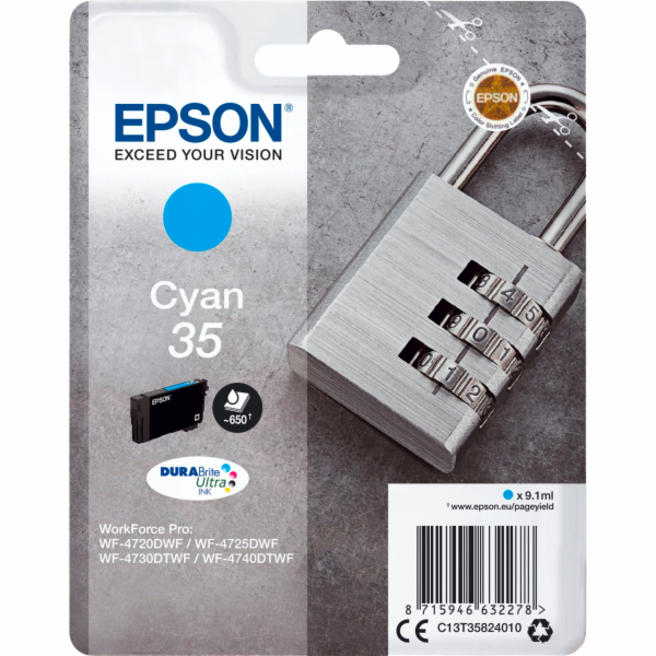 Epson 35 - 9.1 ml - azurová - originální - inkoustová car...