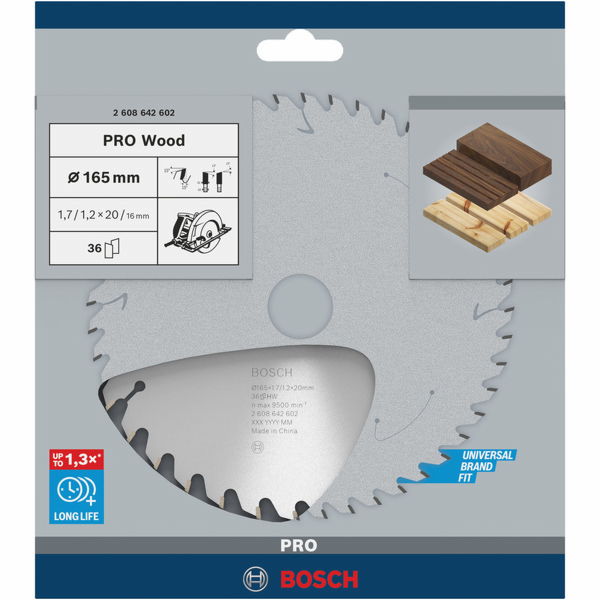 BOSCH Pilový kotouč Optiline Wood, 165x1,7/1,2 mm 2.608.6...