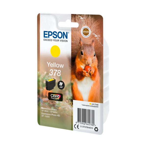 EPSON Singlepack Yellow 378 Claria Photo HD ink