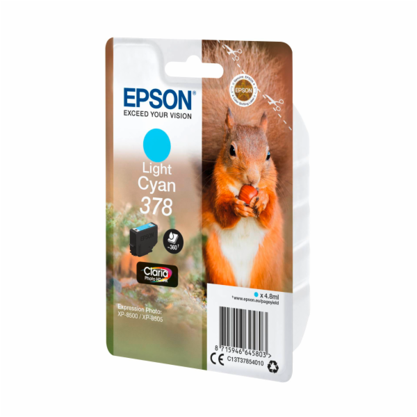 Epson 378 - 4.8 ml - světle azurová - originální - blistr...