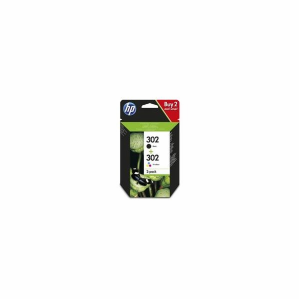 HP 302 Ink Cartridge Combo 2-Pack (X4D37AE) (190 / 165 pa...