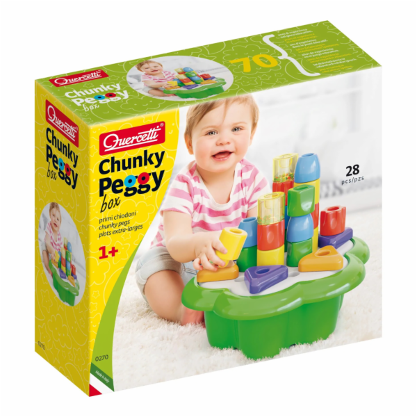 Quercetti Daisy box robustní puzzle s mazlíčky, 28 dílků
