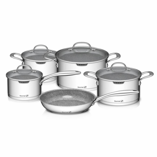 Sada nádobí G21 Gourmet Miracle s cedníkem, 9 dílů, nerez...