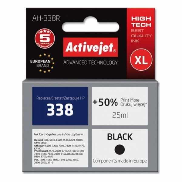 Activejet Inkoust AH-338R (náhradní inkoust HP 338 C8765E...