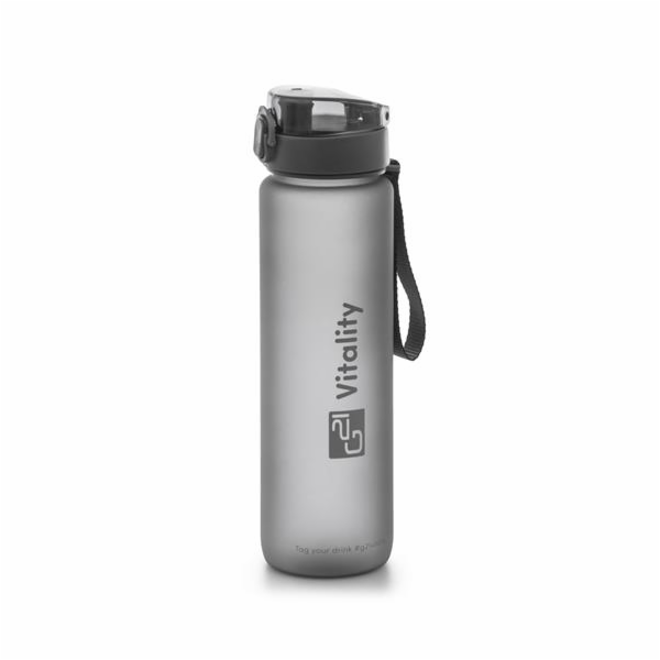 G21 šedá-zmrzlá 1000 ml láhev na pití v mrazivém designu