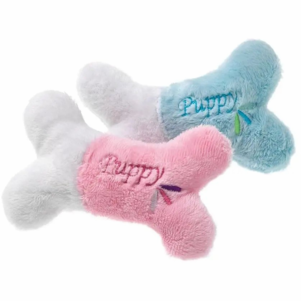 Karlie  Hračka plyšová pískací kost Puppy 13cm