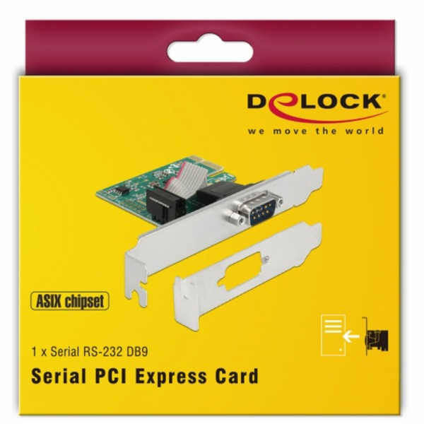 DeLOCK PCIe > 1 x sériový adaptér RS-232
