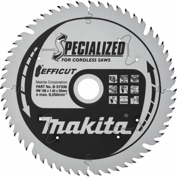 Makita pilový kotouč EFFICUT B-57336, O 165mm, 56Z
