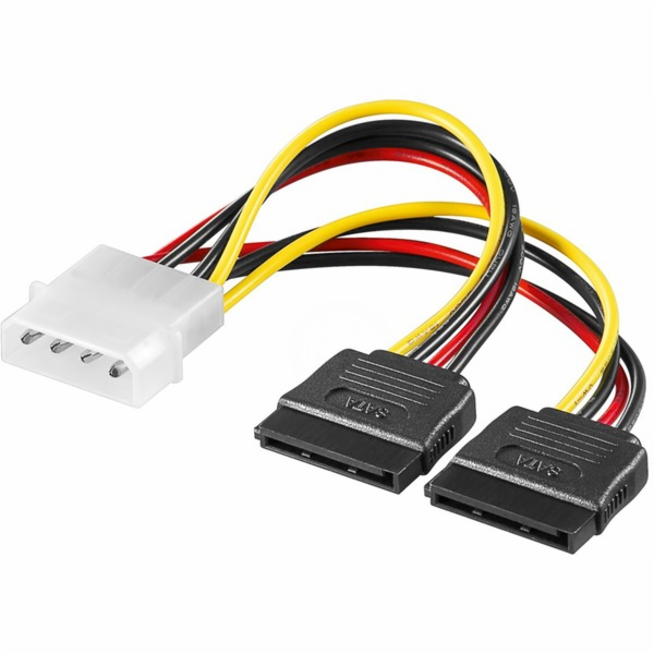 Goobay Power SATA kabel MOLEX (M) - S-ATA (F) x2 13cm 685...