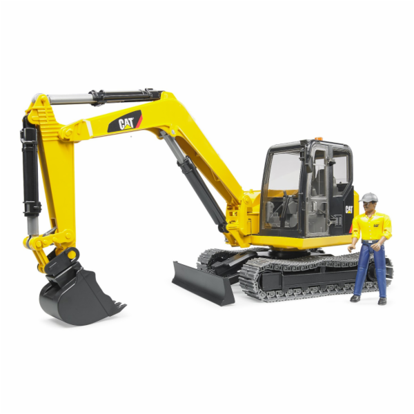 Bruder CAT minibagr s figurkou dělníka (02466)
