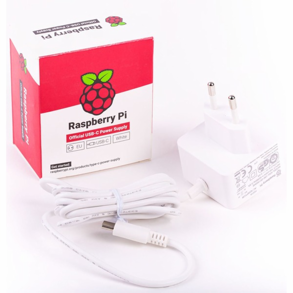Raspberry Pi Oficiální bílý zdroj 5.1A/3A (bílý, volně pr...