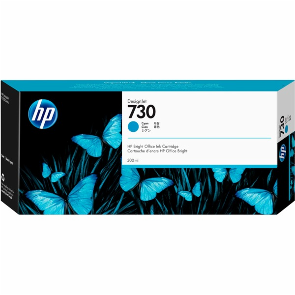 Inkoust HP DesignJet č. 730 azurový (P2V68A)