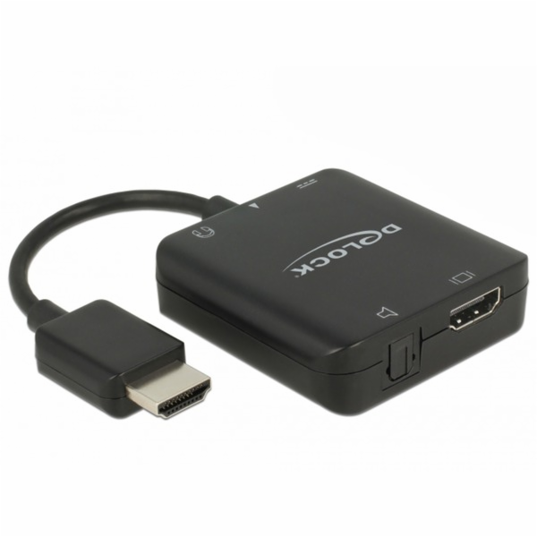 Adaptér DeLOCK Zástrčka HDMI > HDMI + TOSLINK S/PDIF + zá...