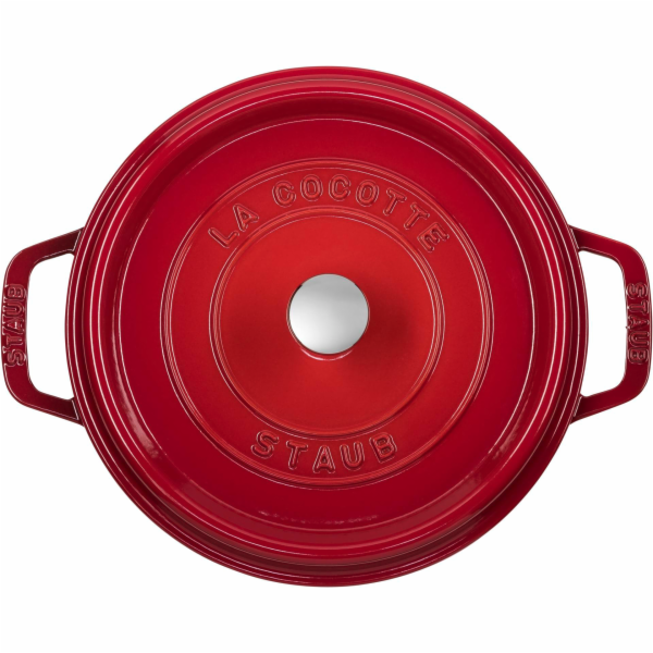 Litinový hrnec Staub La Cocotte  24cm kulatý cervený
