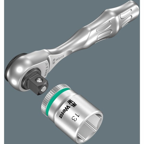 Wera 8008 A Zyklop Mini 3 Knarre, 1/4