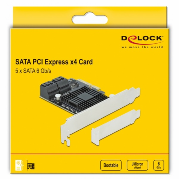 DeLOCK PCIe 5P SATA x4 LP, karta rozhraní