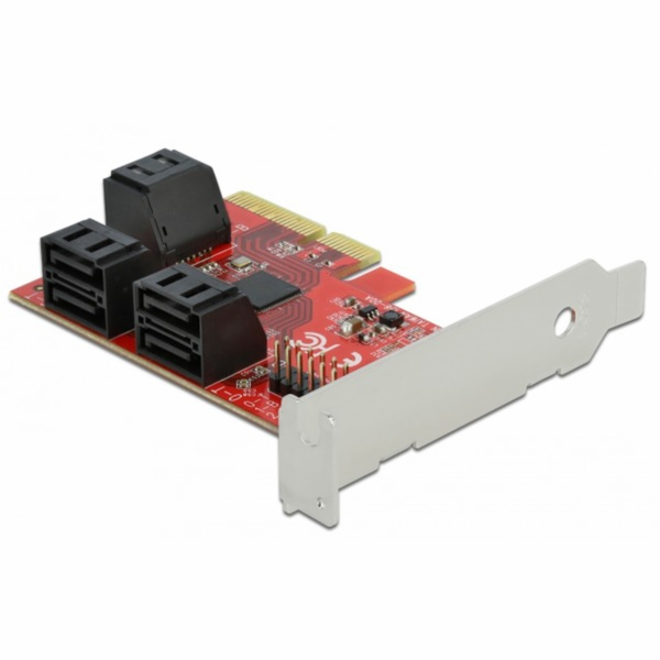 DeLOCK PCIe 6P SATA PCIe x4 karta - LP, řadič