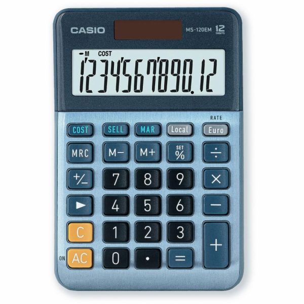 Casio Kalkulačka MS 120 EM  stříbrná/Cas