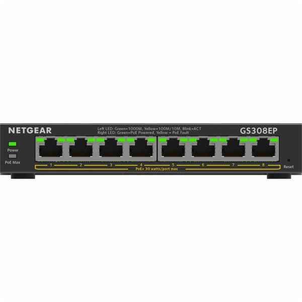 Netgear GS308EP (černý)