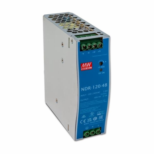 MEAN WELL NDR-120-48 Spínaný zdroj na DIN lištu, 120W, 48V