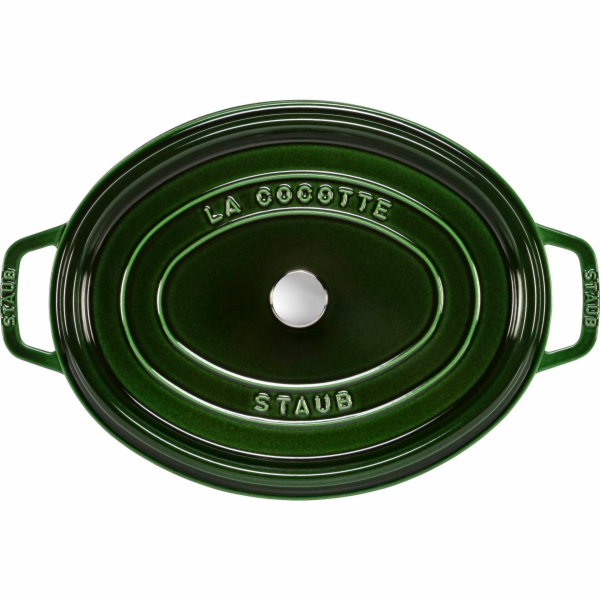 Staub La Cocotte 33cm ovál, Bazalková zelená, Litina