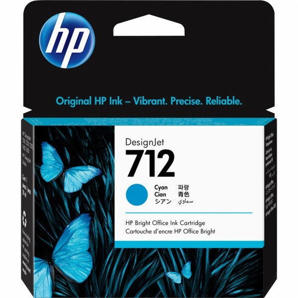 HP Azurová inkoustová kazeta č. 712 (3ED67A)