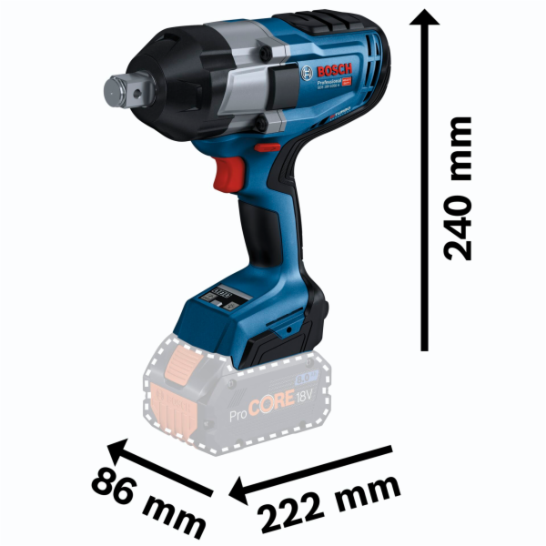 Bosch akumulátorový rázový utahovák BITURBO GDS 18V-1050 ...