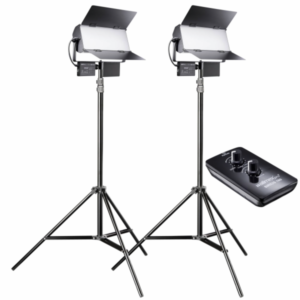 Walimex Pro Sirius 160 LED 65W  Daylight 2-Pack with Tripods