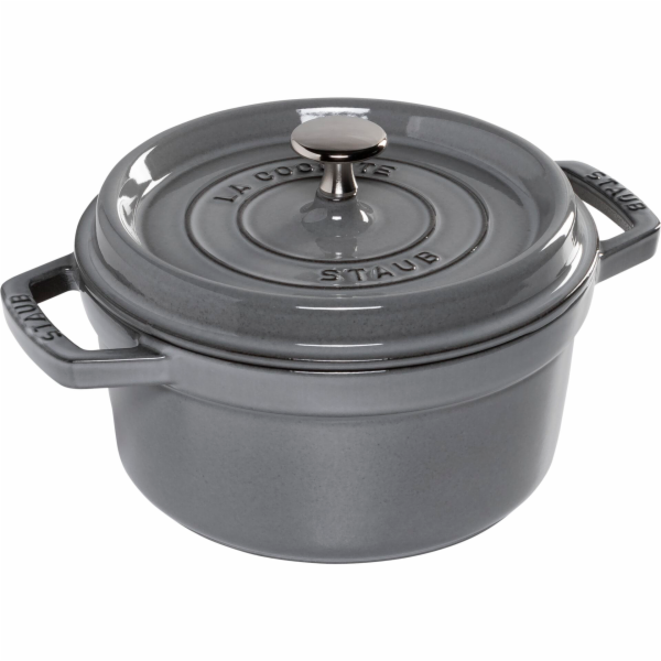 Staub Cocotte hrnec kulatý 20 cm 2,2 l šedý