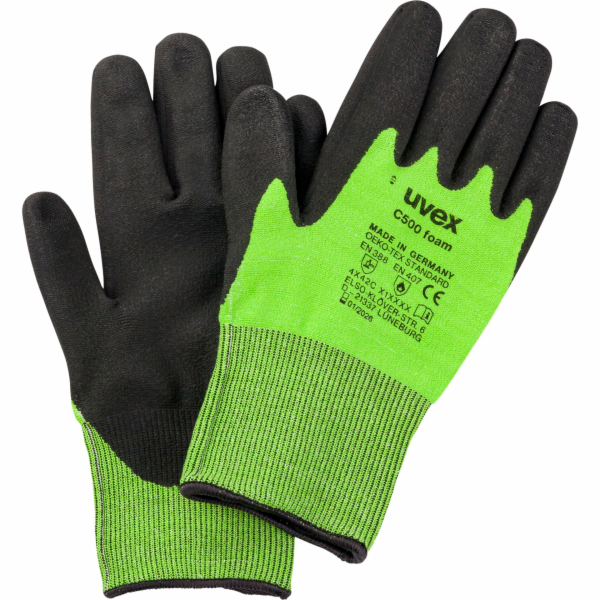 uvex C500 foam cut protection glove size 9