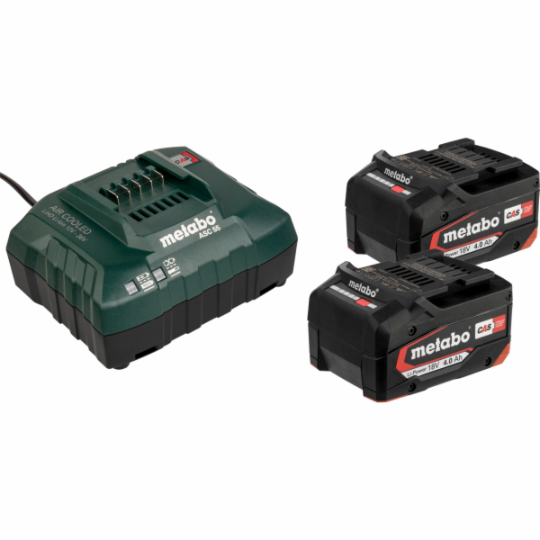 Metabo nabíječka ASC 55 + 2x akumulátor Li-Power 18V/4Ah