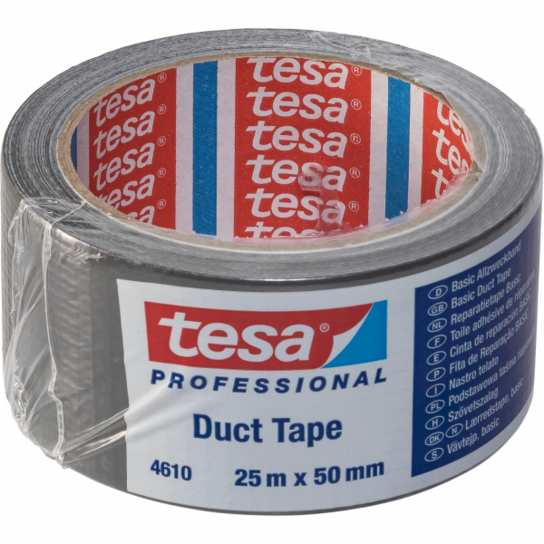 tesa® BASIC Duct Tape, lepicí páska, stříbrná, textilní, ...