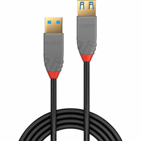 Prodlužovací kabel USB 3.2 Gen 1 Anthra Line, USB-A samec...