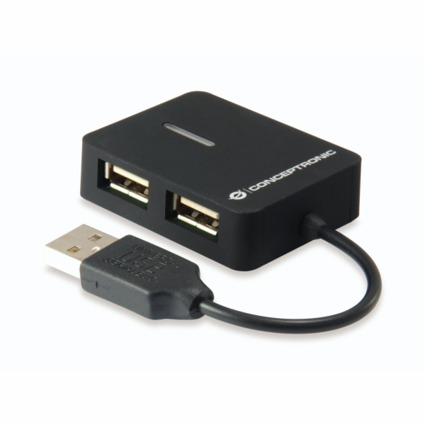 Conceptronický USB HUB 4 USB porty černý (C4PUSB2)