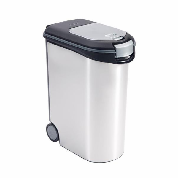 Zásobník Curver na krmivo 20 kg / 54 l metalický bílý